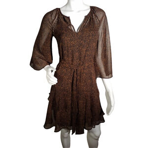 White House Black Market Animal Print Two Piece Dress Size XXS